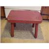 Image 1 : stool, wood in red paint; 9.5 X 15.5 X 11.5 #1314506