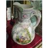 Image 1 : BEAUTIFUL HANDPAINTED SCENE JUG PITCHER GOLD#1314875