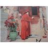 Image 1 : ANTIQUE LARGE 1892 COLOR FRENCH PRINT CHARMING#1314909