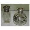 Image 1 : Silver Overlay Bottles Flask Crystal Engraved #1315004