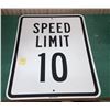 Image 1 : 10 MPH Sign - New Old Stock