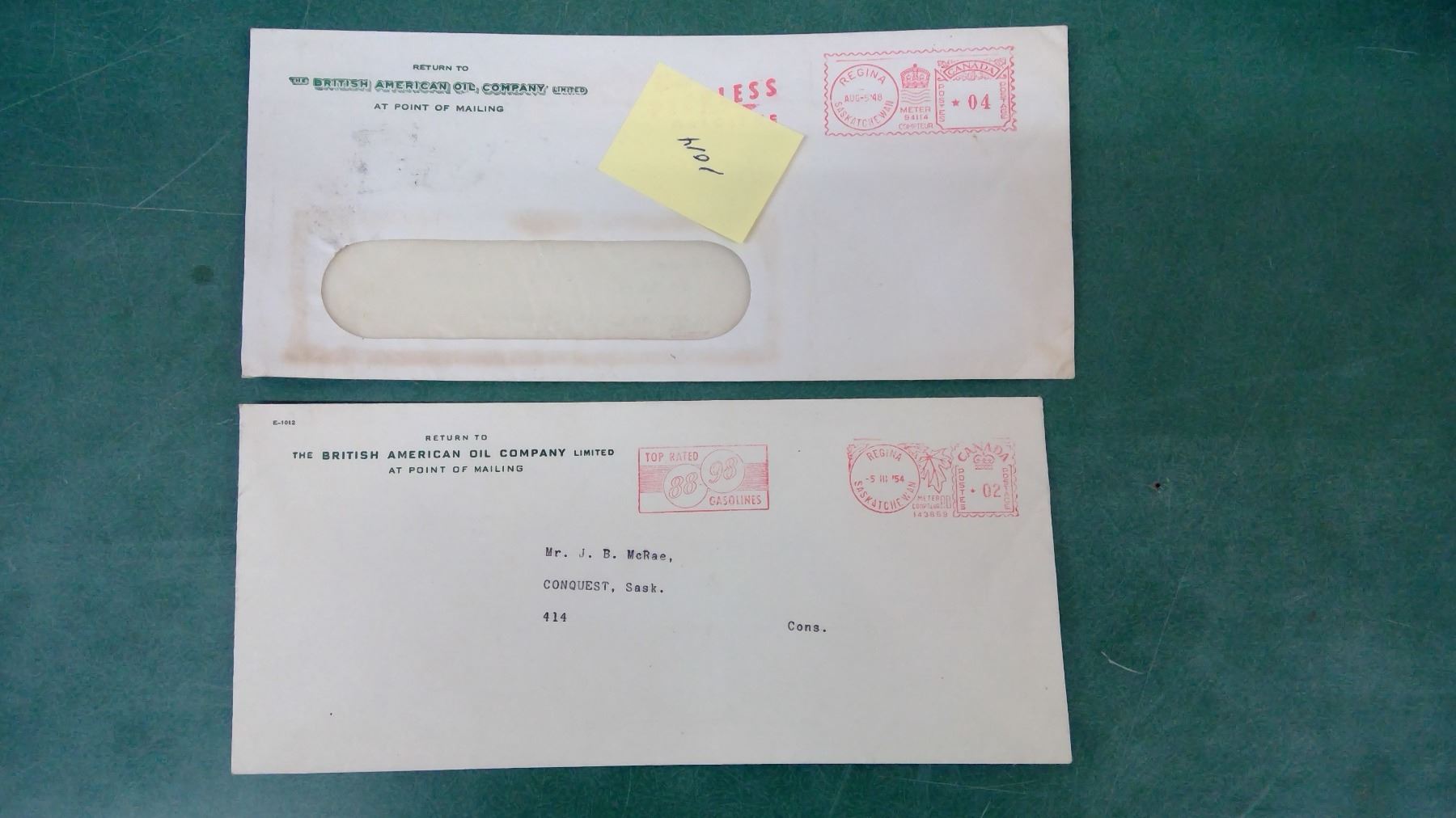 B/A Envelopes & Postmarks