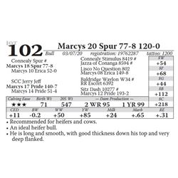 Marcys 20 Spur 77-8 120-0