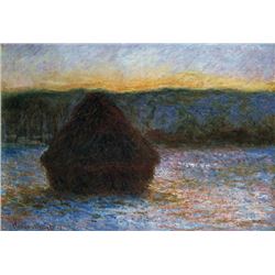 Claude Monet - Haylofts Thaw, Sunset