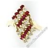 Image 4 : Estate 14kt Yellow Gold 1.44 ctw Diamond & Ruby Cocktail Ring