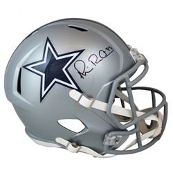 MICHAEL IRVIN SIGNED DALLAS COWBOYS SILVER FULL SIZE SPEED REP HELMET (BAS)