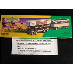 RARE CORGI SILCOCK'S SHOWCASE RANGE (NIB) LEYLAND DODGEM TRUCK & CARAVAN