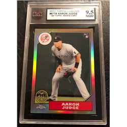 2017 TOPPS CHROME #87T8  AARON JUDGE 1987 TOPPS - ROOKIE CARD (9.5 NGM)