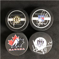 AUTOGRAPHED HOCKEY PUCK LOT