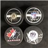 Image 1 : AUTOGRAPHED HOCKEY PUCK LOT