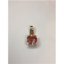 14K Yellow Gold Topaz Pendant