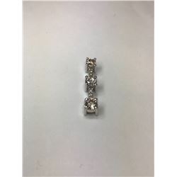 10K White Gold Diamond Pendant