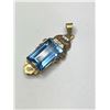 Image 2 : 14K Yellow Gold Synthetic Spinel Pendant