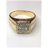 Image 1 : 14K Men's Yellow Gold Diamond Ring