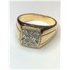Image 2 : 14K Men's Yellow Gold Diamond Ring