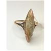 Image 2 : 10K Yellow Gold Agate Ring