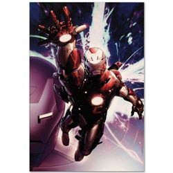 Marvel Comics  Invincible Iron Man #25  Numbered Limited Edition Giclee on Canvas by Salvador Larroc