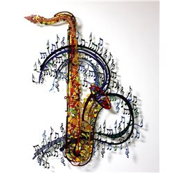 Patricia Govezensky- Original Painting on Cutout Steel "Orchestra"