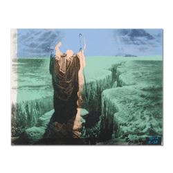 Ringo (Protege of Andy Warhol's Apprentice, Steve Kaufman), "Moses" One-of-a-Kind Hand Pulled Silksc