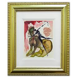 Salvador Dali- Original Color Woodcut on B.F.K. Rives Paper