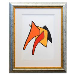 Alexander Calder- Lithograph "DLM141 - Lune jaune et porc qui pique"