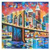 Image 1 : Yana Rafael, "The City Never Sleeps" Hand Signed Original Painting on Canvas with COA.