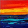 Image 2 : Wyland, "Sunset Magic" Hand Signed Original Painting on Canvas with Letter of Authenticity.