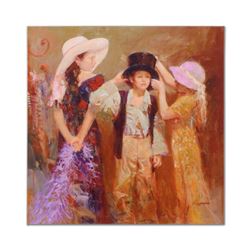 Pino (1939-2010), "Dress Up" Artist Embellished Limited Edition on Canvas, AP Numbered and Hand Sign