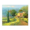 Image 1 : Ming Feng, "Lone Cypress" Original Oil Painting on Canvas, Hand Signed with Letter of Authenticity.