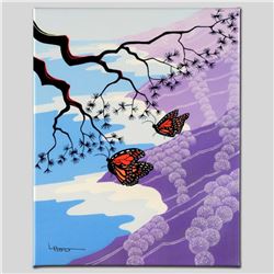 "Monarchs" Limited Edition Giclee on Canvas by Larissa Holt, Numbered and Signed. This piece comes G