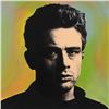 Image 2 : Steve Kaufman (1960-2010), "James Dean" Hand Painted Unique Variation Hand Pulled Silkscreen on Canv