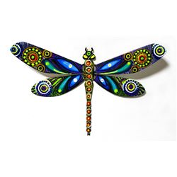 Patricia Govezensky- Original Painting on Cutout Steel "Dragonfly LIII"