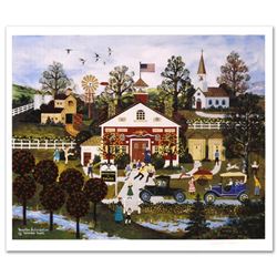 Jane Wooster Scott,  Vacation Anticipation  Hand Signed Limited Edition Lithograph with Letter of Au