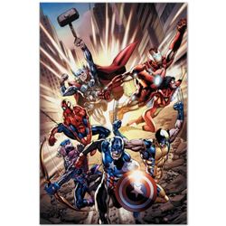 Marvel Comics  Avengers #12.1  Numbered Limited Edition Giclee on Canvas by Bryan Hitch with COA.