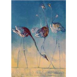 Edwin Salomon- Original Serigraph "Blue Birds"