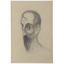 Edward Hopper original pencil drawing of "Jean Valjean" from Victor Hugo’s epic novel Les Misérables