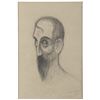 Image 1 : Edward Hopper original pencil drawing of "Jean Valjean" from Victor Hugo’s epic novel Les Misérables