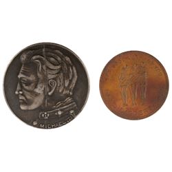 The Broken Coin and Gold Diggers of 1935 rare promotional coins.