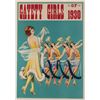 Image 1 : Gayety Girls of 1930 (2) theater pin-up posters on linen.