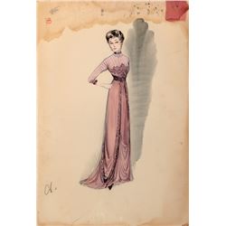 Jessie Royce Landis “Princess Beatrix” (5) costume sketches by Helen Rose for The Swan.