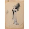 Image 5 : Jessie Royce Landis “Princess Beatrix” (5) costume sketches by Helen Rose for The Swan.