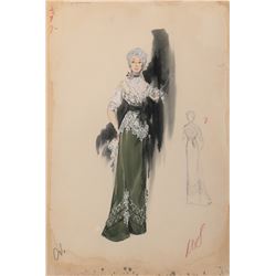 Estelle Winwood “Symphorosa” (5) costume sketches by Helen Rose for The Swan.