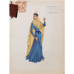Ralph Jester “Harem Wife” costume sketch from Omar Khayyam.