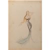 Image 1 : Esther Williams (3) swimsuit and mermaid sketches with 1-attributed to designers Kay Dean and Irene.