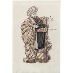 Joseph Wiseman “King Draco” sketch by Jean-Pierre Dorleac for Buck Rogers in the 25th Century.