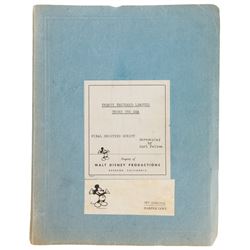 Harper Goff Final Shooting Script for 20,000 Leagues Under the Sea.