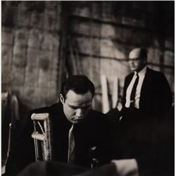 Marlon Brando oversize behind the scenes photograph from Guys and Dolls by Peter Basch.