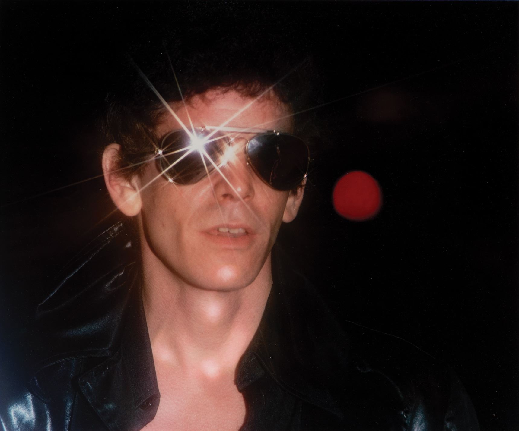 Lou Reed (2) oversize color portrait photographs.