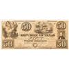 Image 1 : Republic of Texas $50 Bill Treasury Note