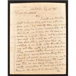 Republic of Texas Letter from J.R. Lewis 1845